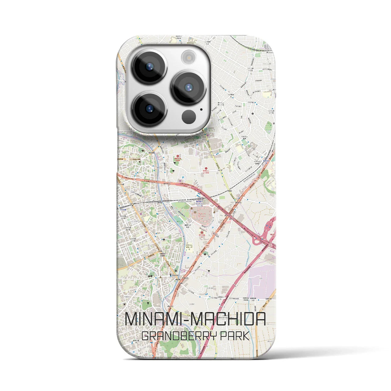 【南町田グランベリーパーク(東京都)】地図柄iPhoneケース(バックカバータイプ)