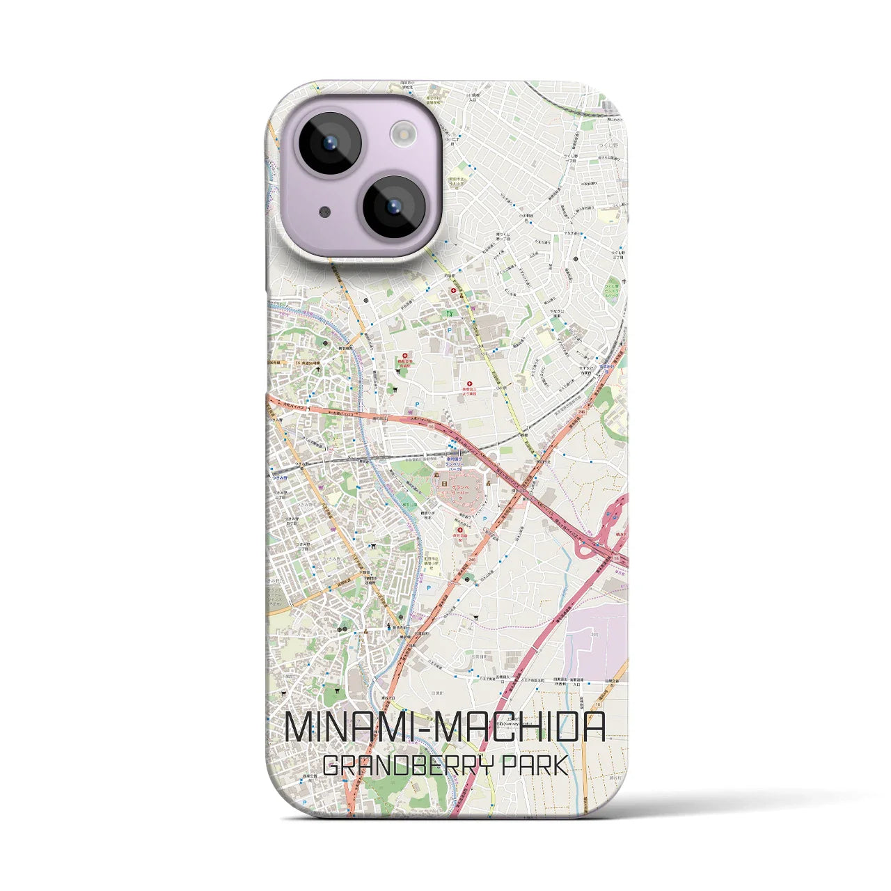 【南町田グランベリーパーク(東京都)】地図柄iPhoneケース(バックカバータイプ)