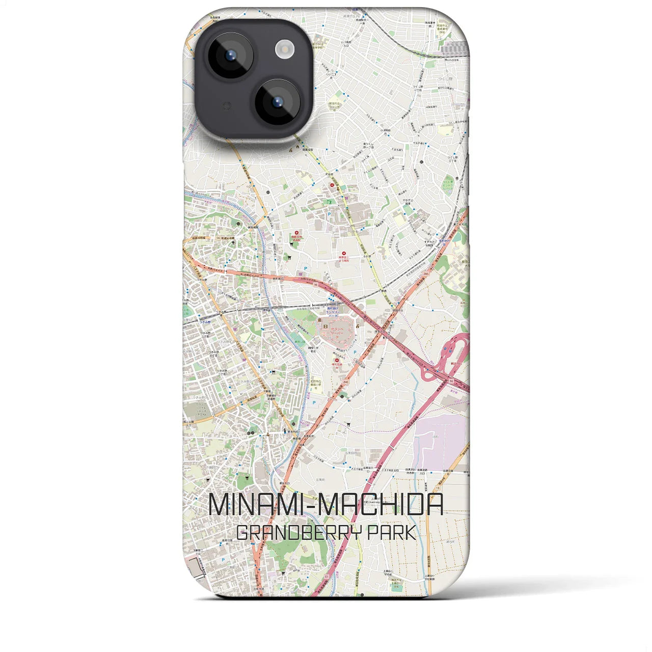 【南町田グランベリーパーク(東京都)】地図柄iPhoneケース(バックカバータイプ)