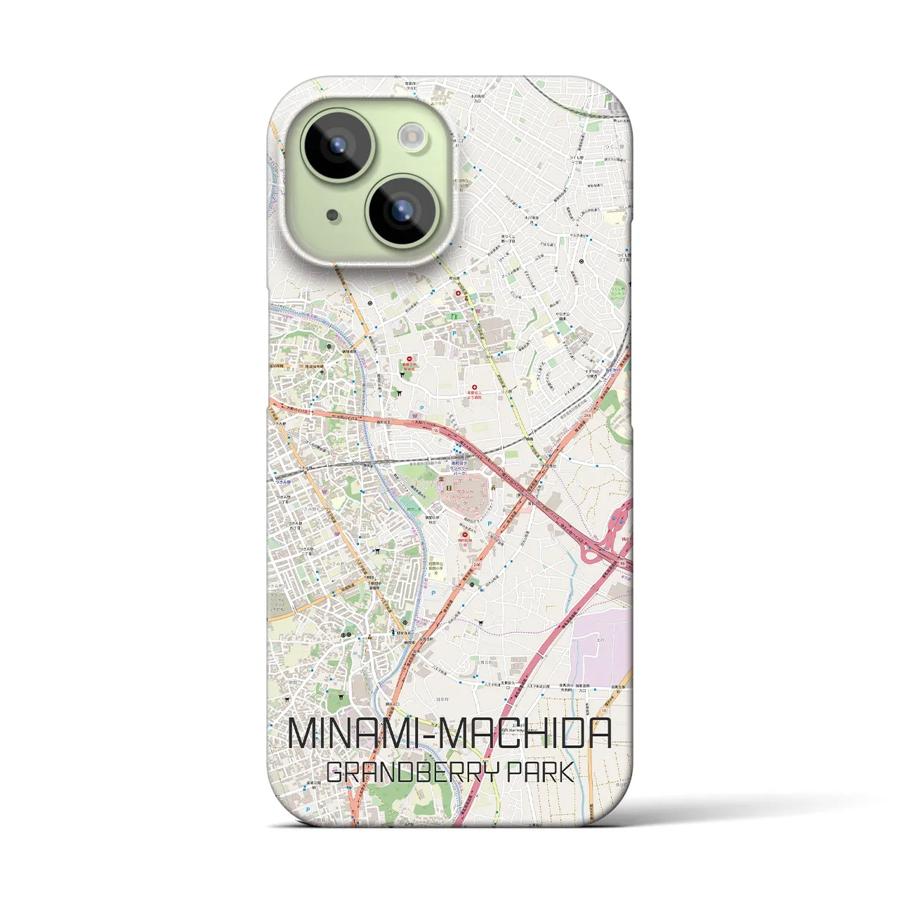 【南町田グランベリーパーク(東京都)】地図柄iPhoneケース(バックカバータイプ)