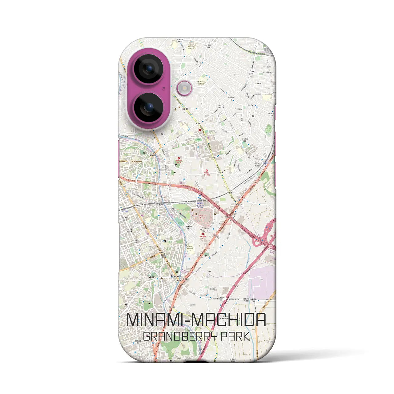 【南町田グランベリーパーク(東京都)】地図柄iPhoneケース(バックカバータイプ)
