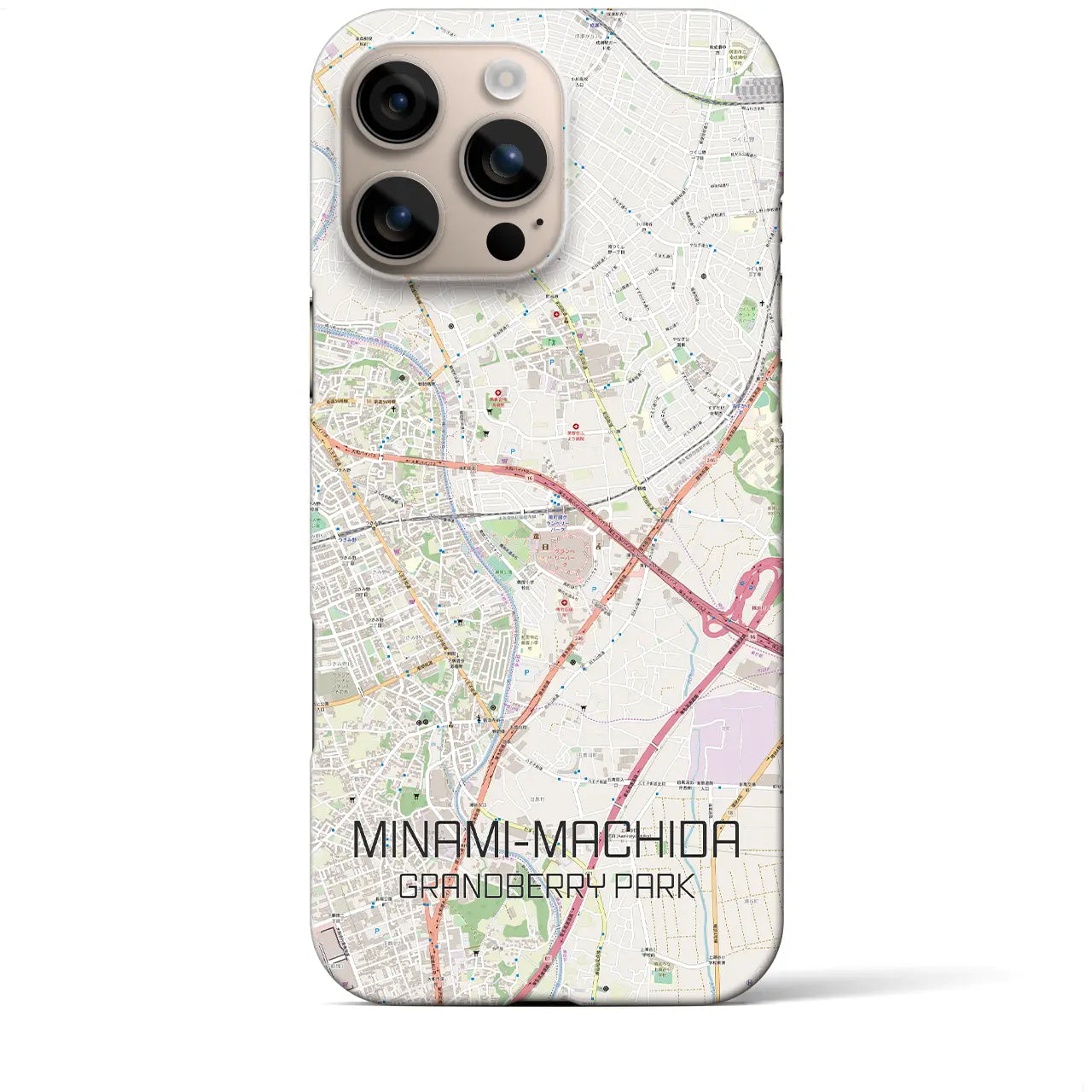 【南町田グランベリーパーク(東京都)】地図柄iPhoneケース(バックカバータイプ)