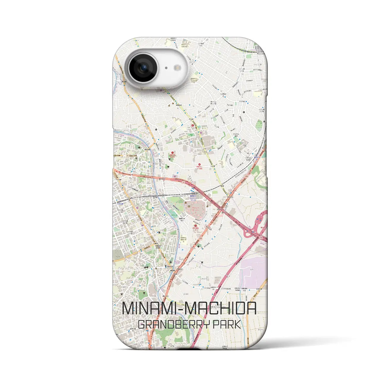 【南町田グランベリーパーク(東京都)】地図柄iPhoneケース(バックカバータイプ)