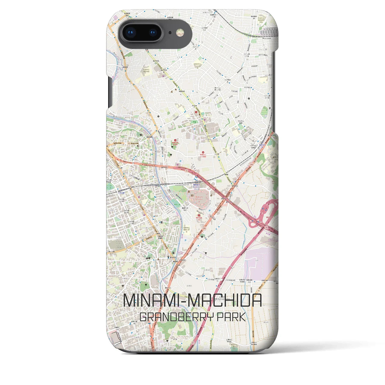 【南町田グランベリーパーク(東京都)】地図柄iPhoneケース(バックカバータイプ)