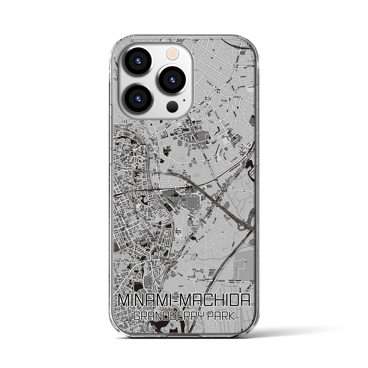 【南町田グランベリーパーク(東京都)】地図柄iPhoneケース(クリアタイプ)