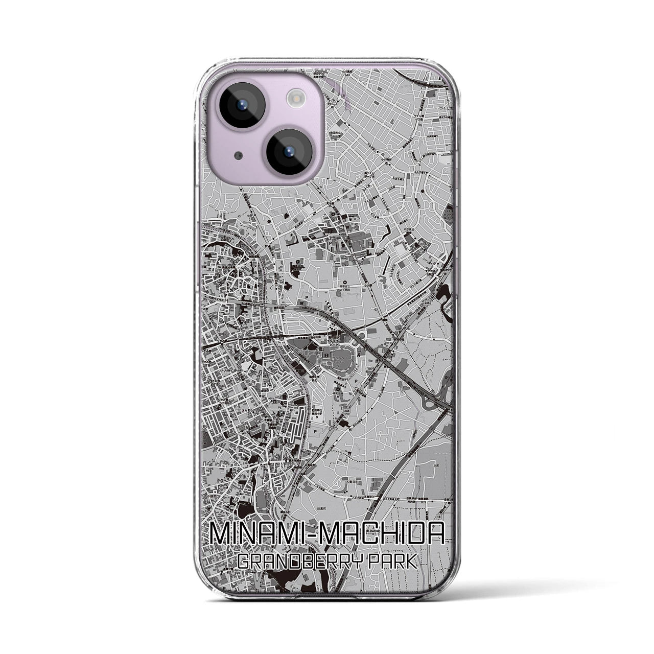 【南町田グランベリーパーク(東京都)】地図柄iPhoneケース(クリアタイプ)