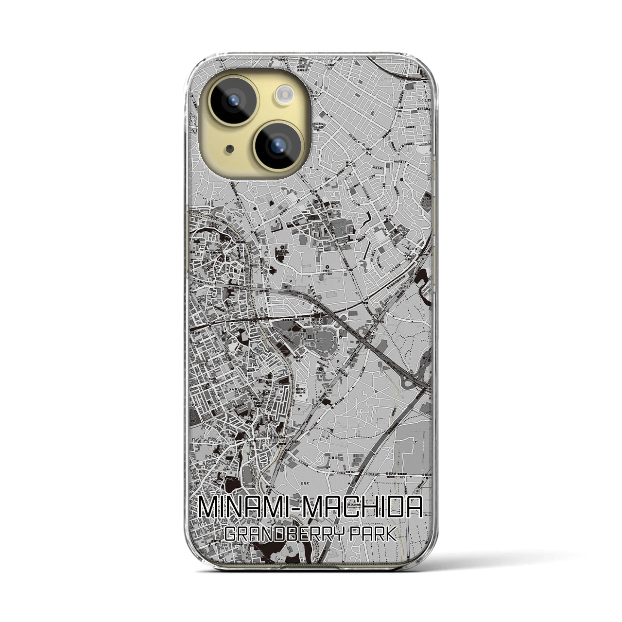 【南町田グランベリーパーク(東京都)】地図柄iPhoneケース(クリアタイプ)