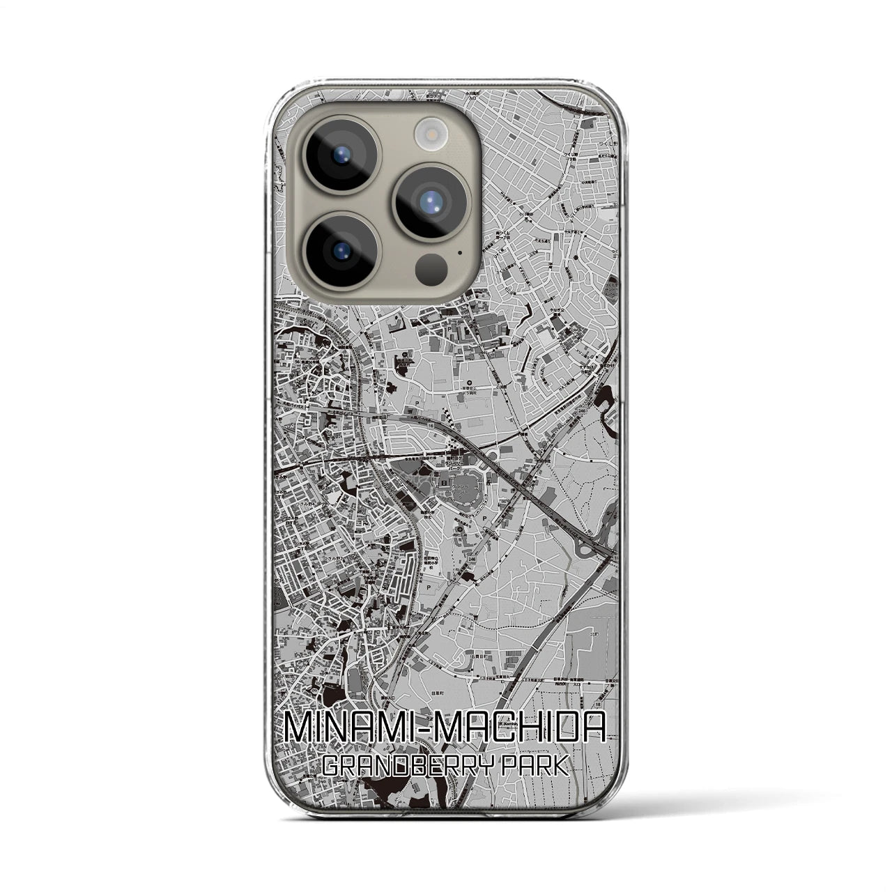 【南町田グランベリーパーク(東京都)】地図柄iPhoneケース(クリアタイプ)