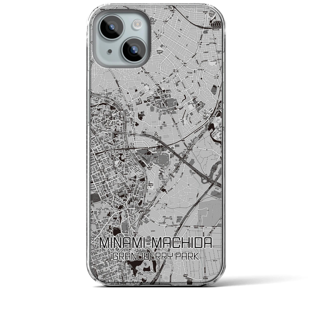 【南町田グランベリーパーク(東京都)】地図柄iPhoneケース(クリアタイプ)