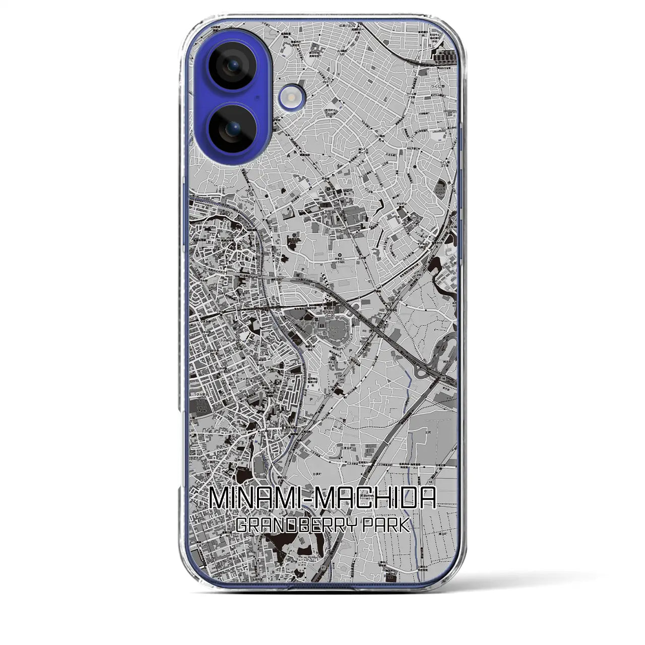 【南町田グランベリーパーク(東京都)】地図柄iPhoneケース(クリアタイプ)