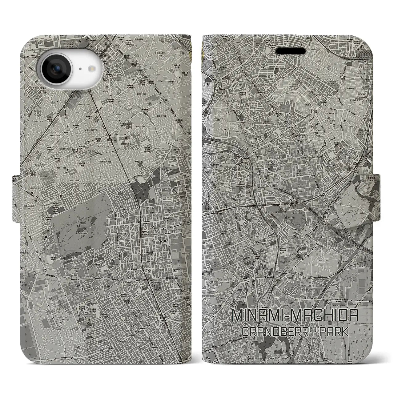 【南町田グランベリーパーク(東京都)】地図柄iPhoneケース(手帳タイプ)