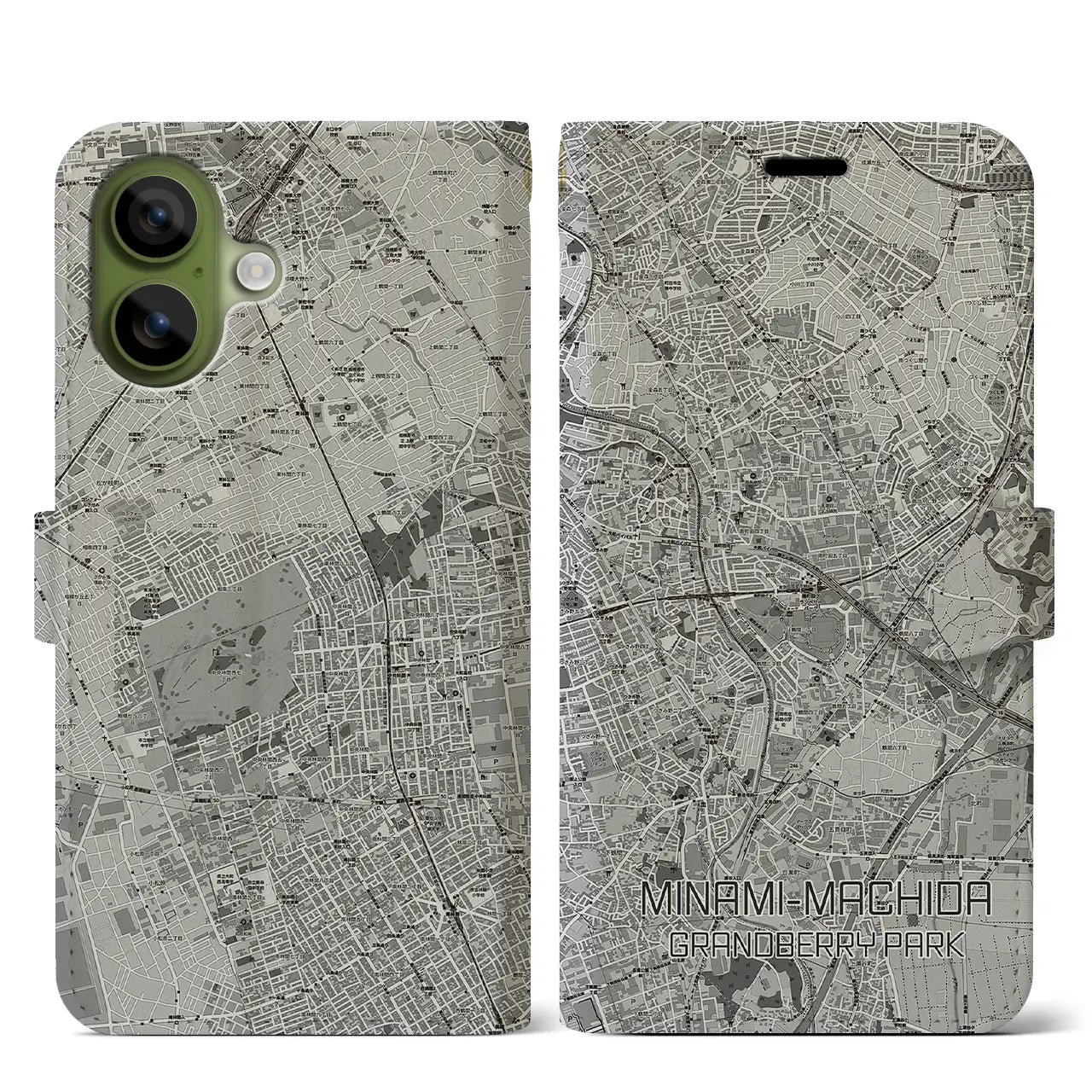 【南町田グランベリーパーク(東京都)】地図柄iPhoneケース(手帳タイプ)