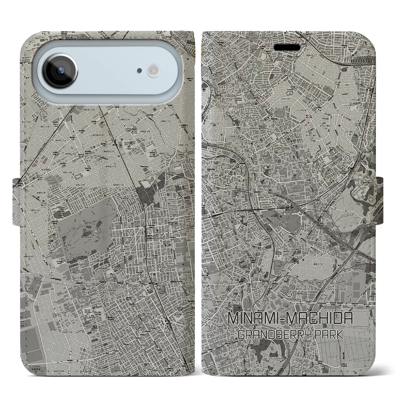 【南町田グランベリーパーク(東京都)】地図柄iPhoneケース(手帳タイプ)