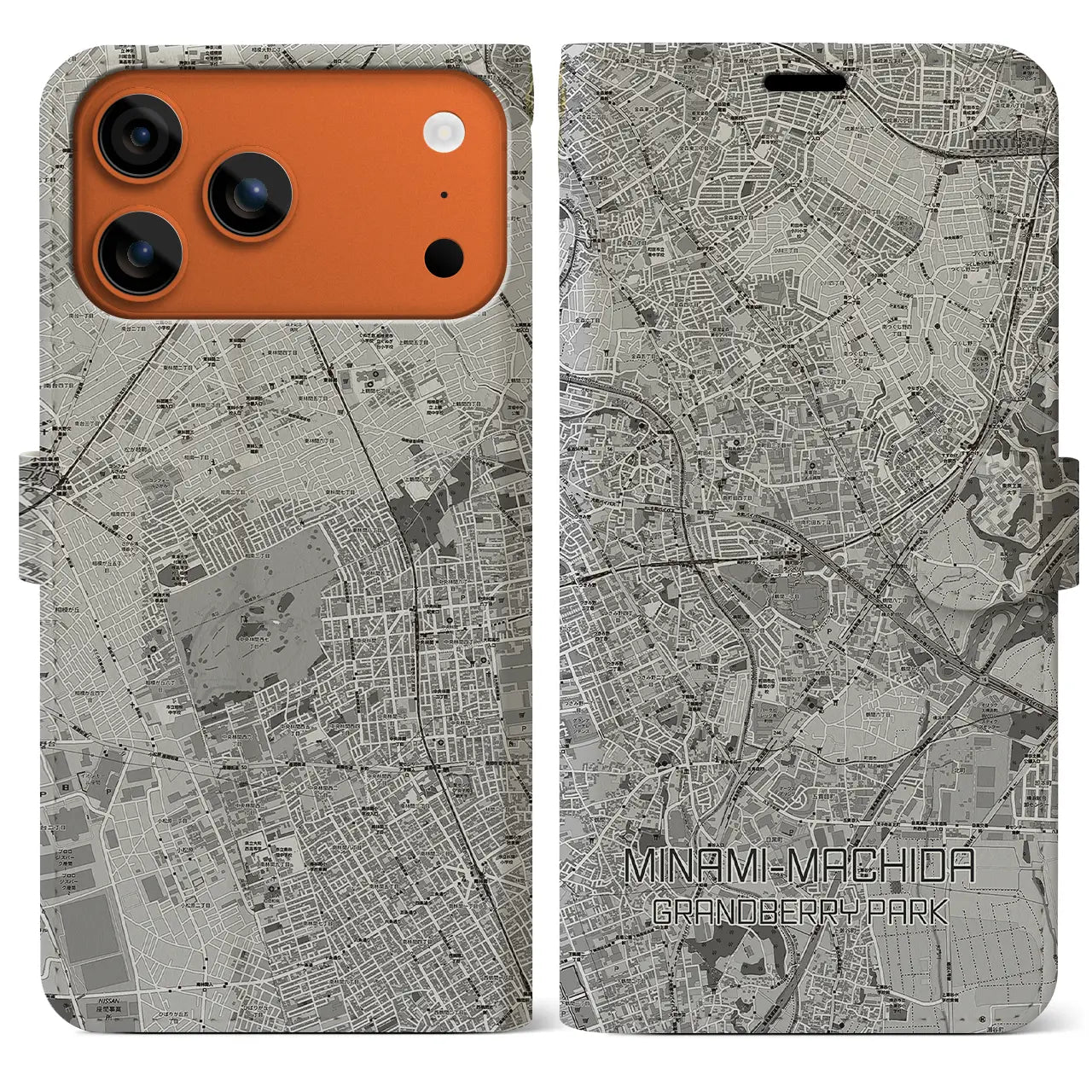 【南町田グランベリーパーク(東京都)】地図柄iPhoneケース(手帳タイプ)