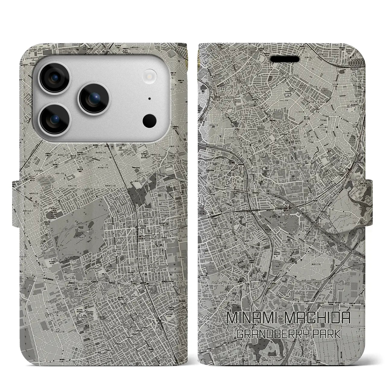 【南町田グランベリーパーク(東京都)】地図柄iPhoneケース(手帳タイプ)