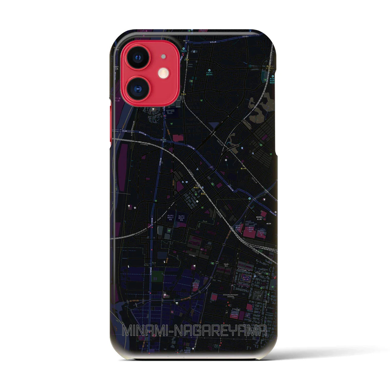 【南流山(千葉県)】地図柄iPhoneケース(バックカバータイプ)