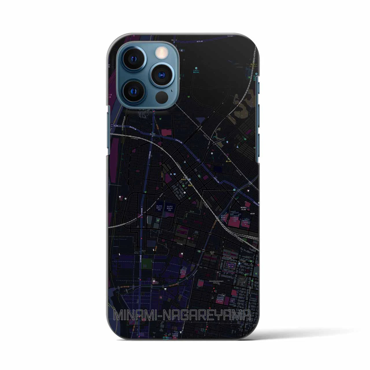 【南流山(千葉県)】地図柄iPhoneケース(バックカバータイプ)