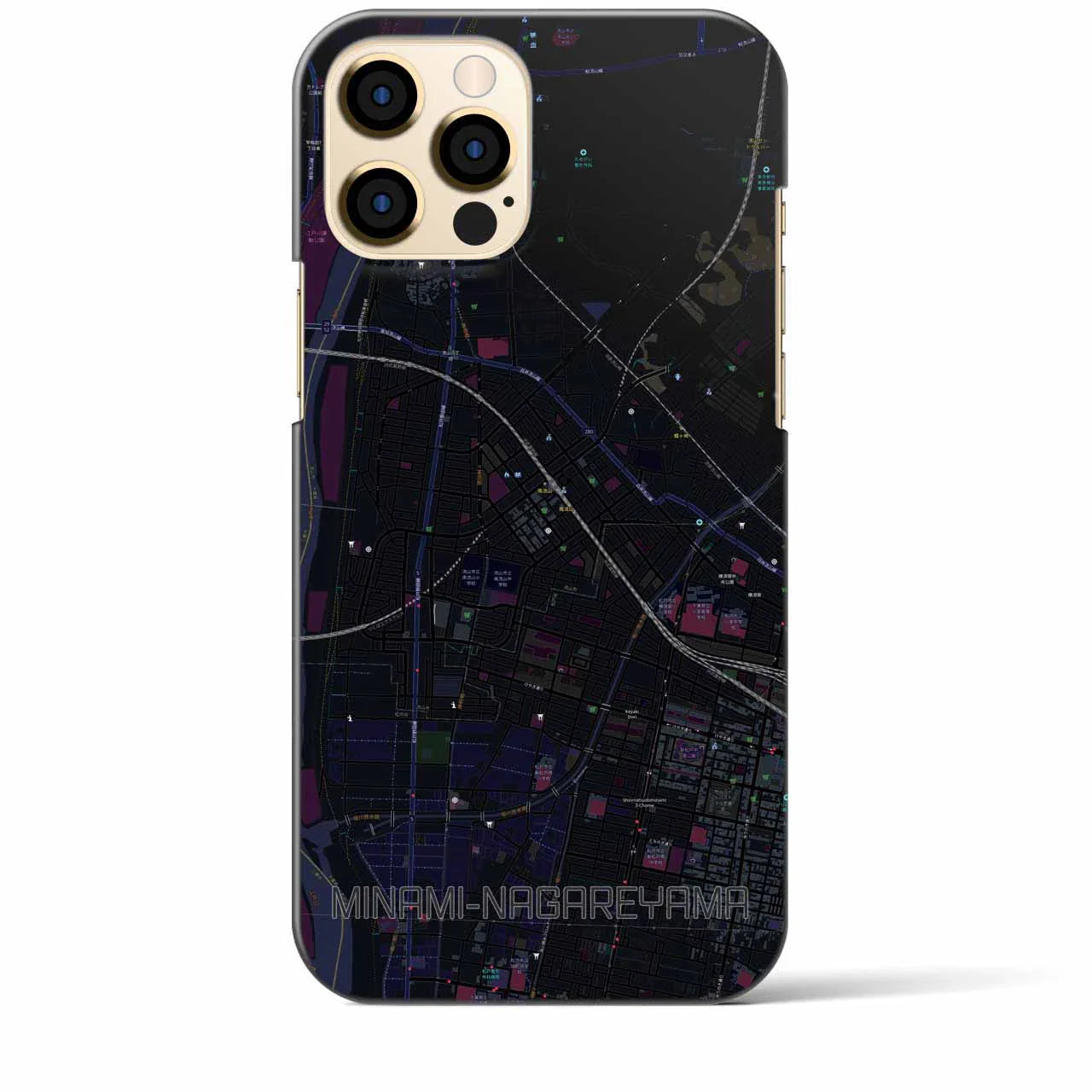 【南流山(千葉県)】地図柄iPhoneケース(バックカバータイプ)