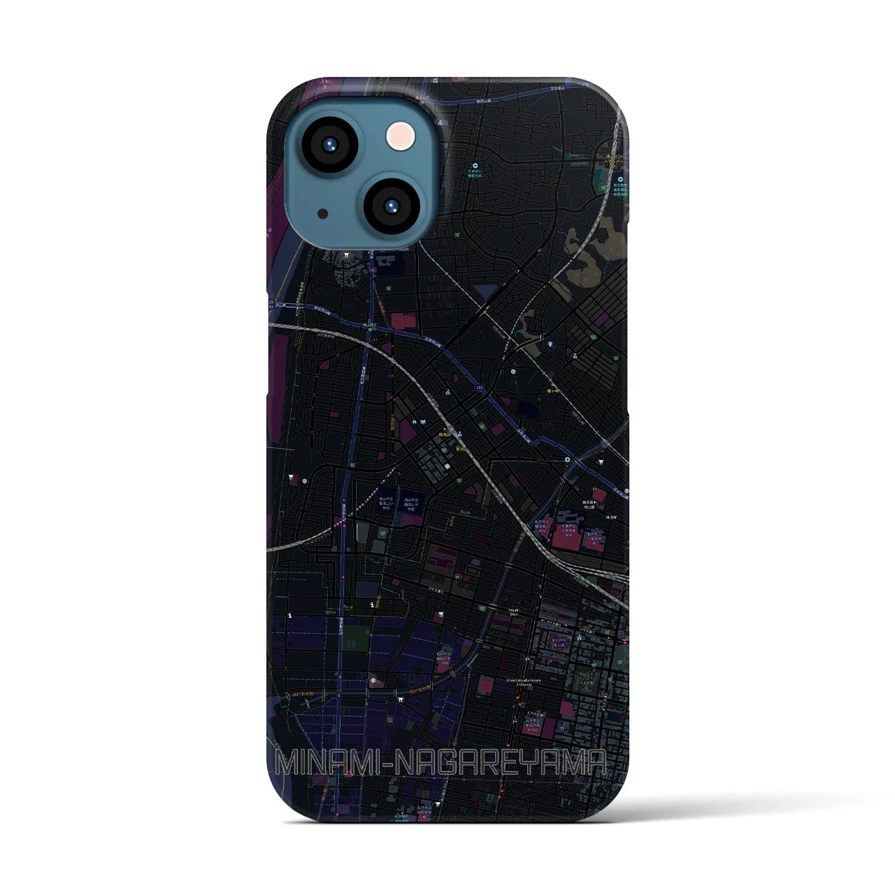 【南流山(千葉県)】地図柄iPhoneケース(バックカバータイプ)