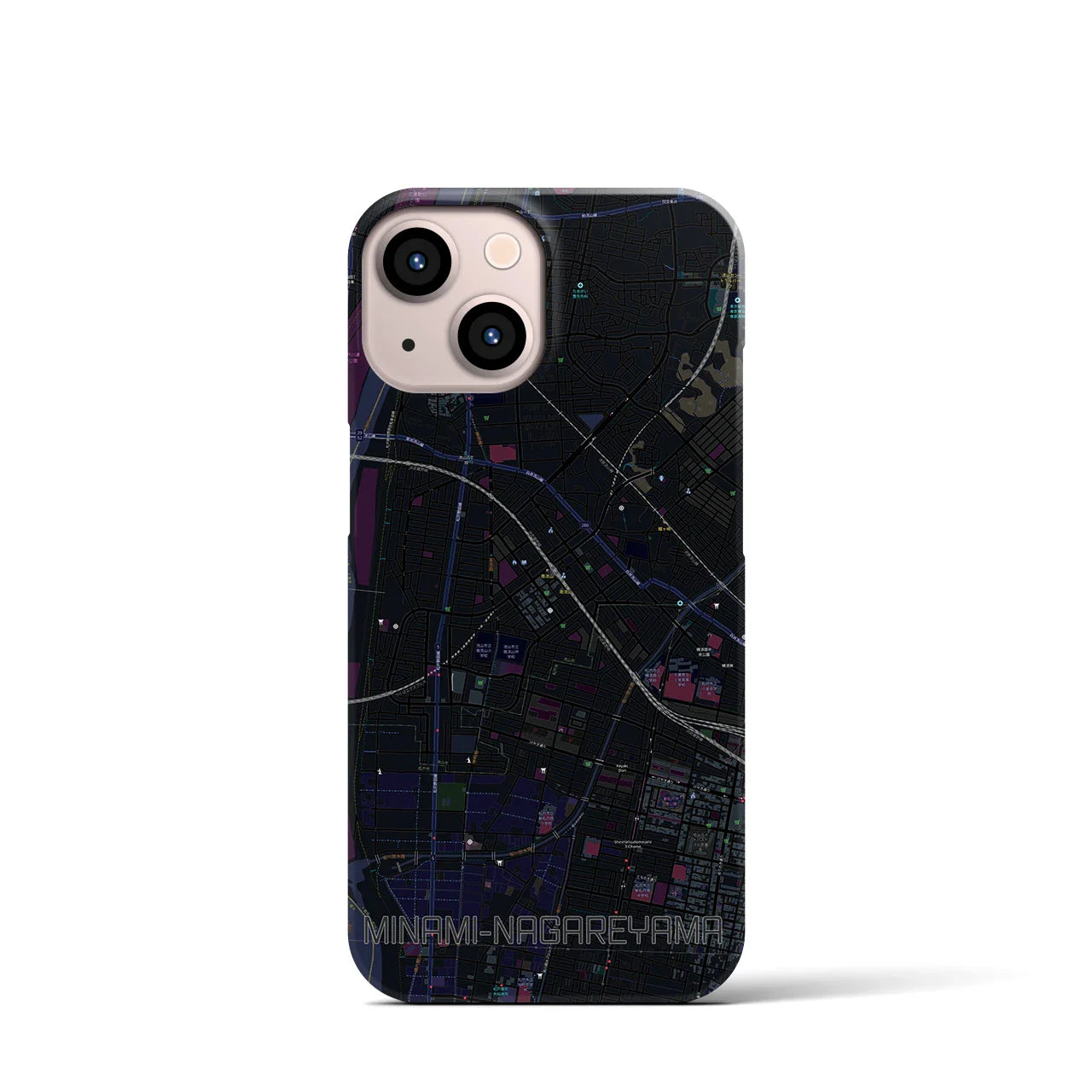 【南流山(千葉県)】地図柄iPhoneケース(バックカバータイプ)
