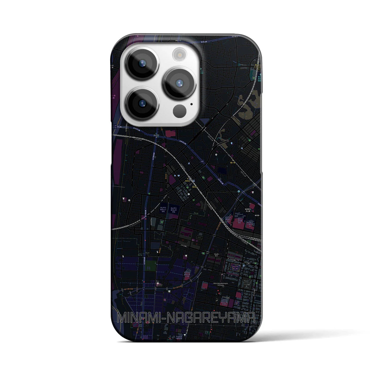 【南流山(千葉県)】地図柄iPhoneケース(バックカバータイプ)