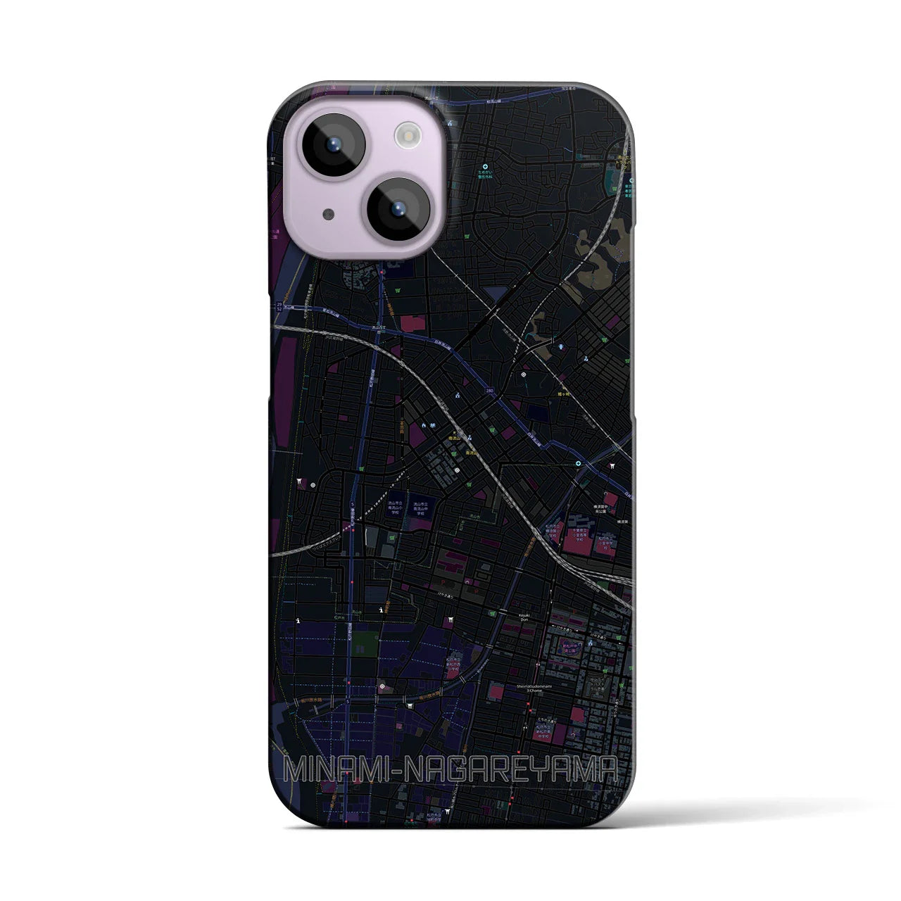 【南流山(千葉県)】地図柄iPhoneケース(バックカバータイプ)