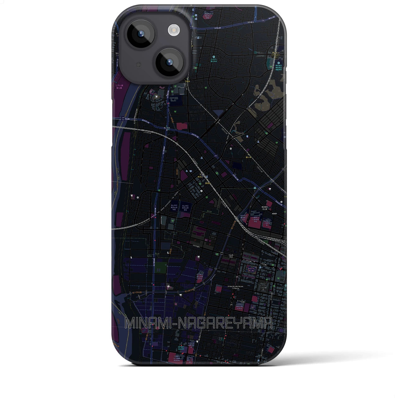 【南流山(千葉県)】地図柄iPhoneケース(バックカバータイプ)