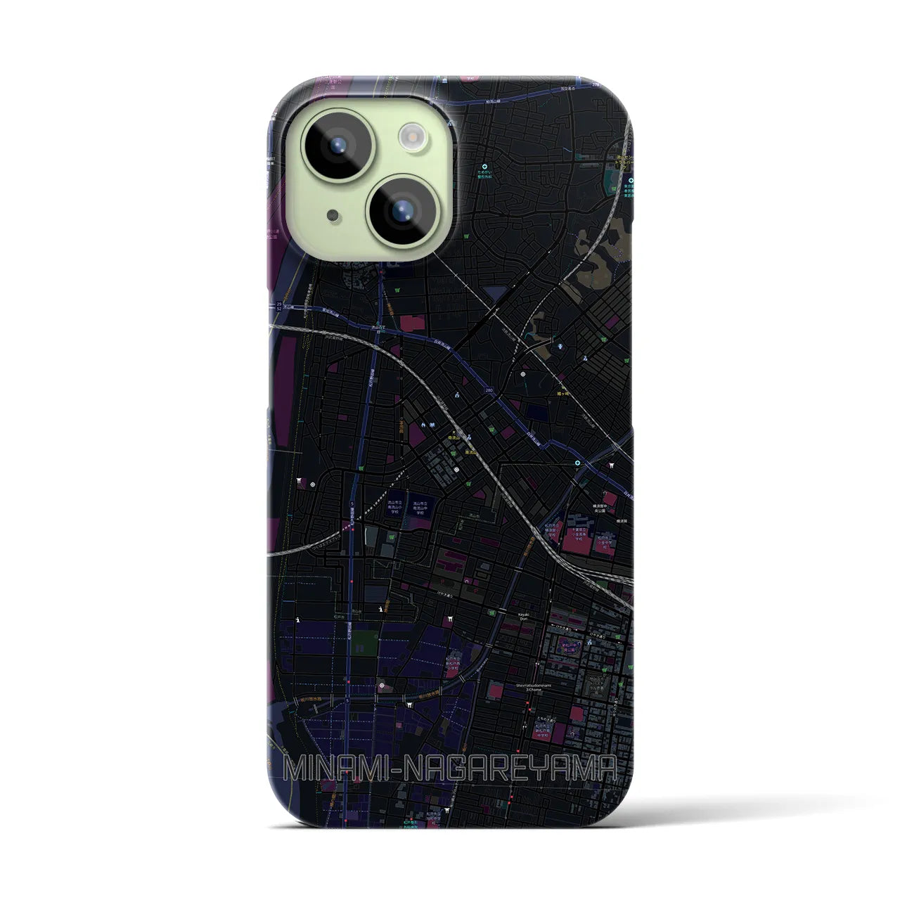 【南流山(千葉県)】地図柄iPhoneケース(バックカバータイプ)