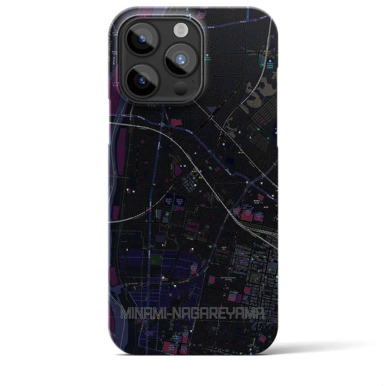 【南流山(千葉県)】地図柄iPhoneケース(バックカバータイプ)