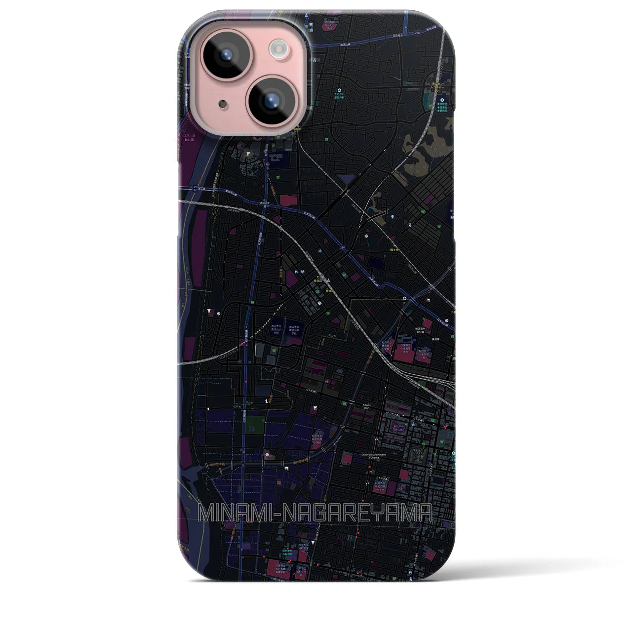 【南流山(千葉県)】地図柄iPhoneケース(バックカバータイプ)