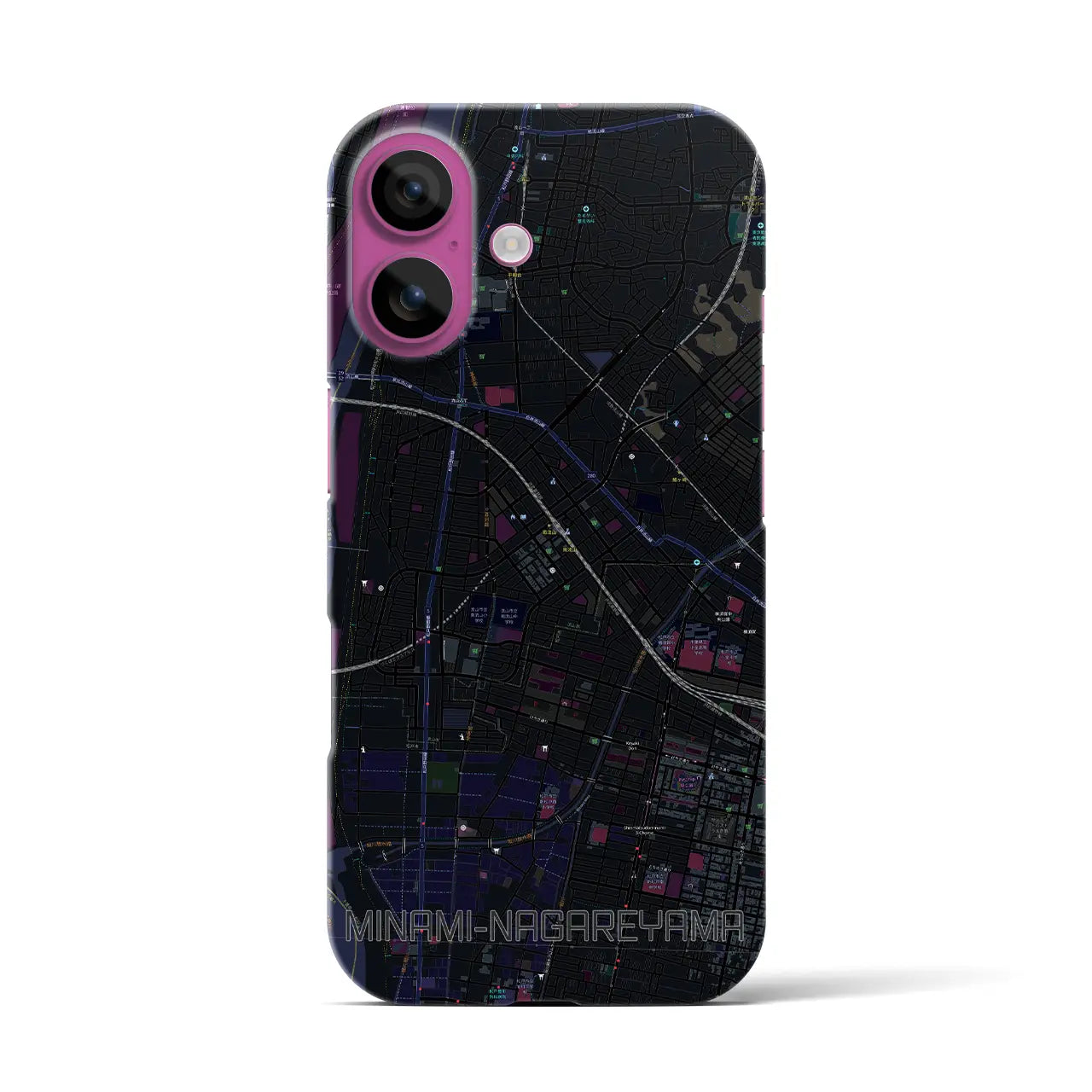 【南流山(千葉県)】地図柄iPhoneケース(バックカバータイプ)