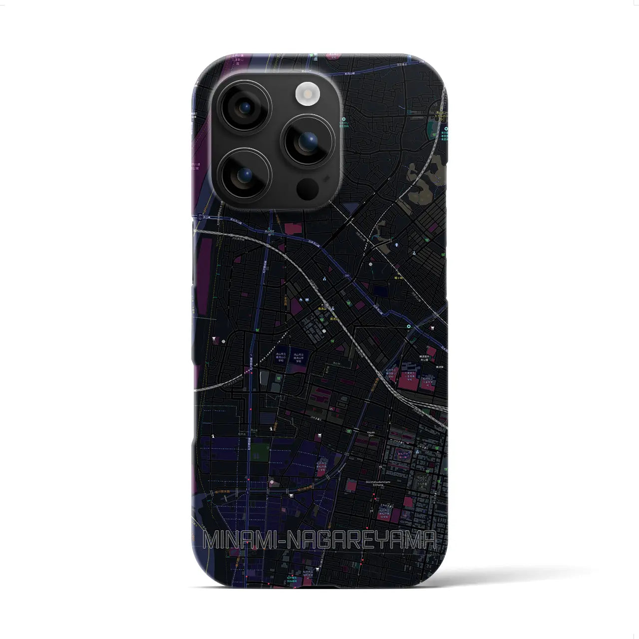 【南流山(千葉県)】地図柄iPhoneケース(バックカバータイプ)