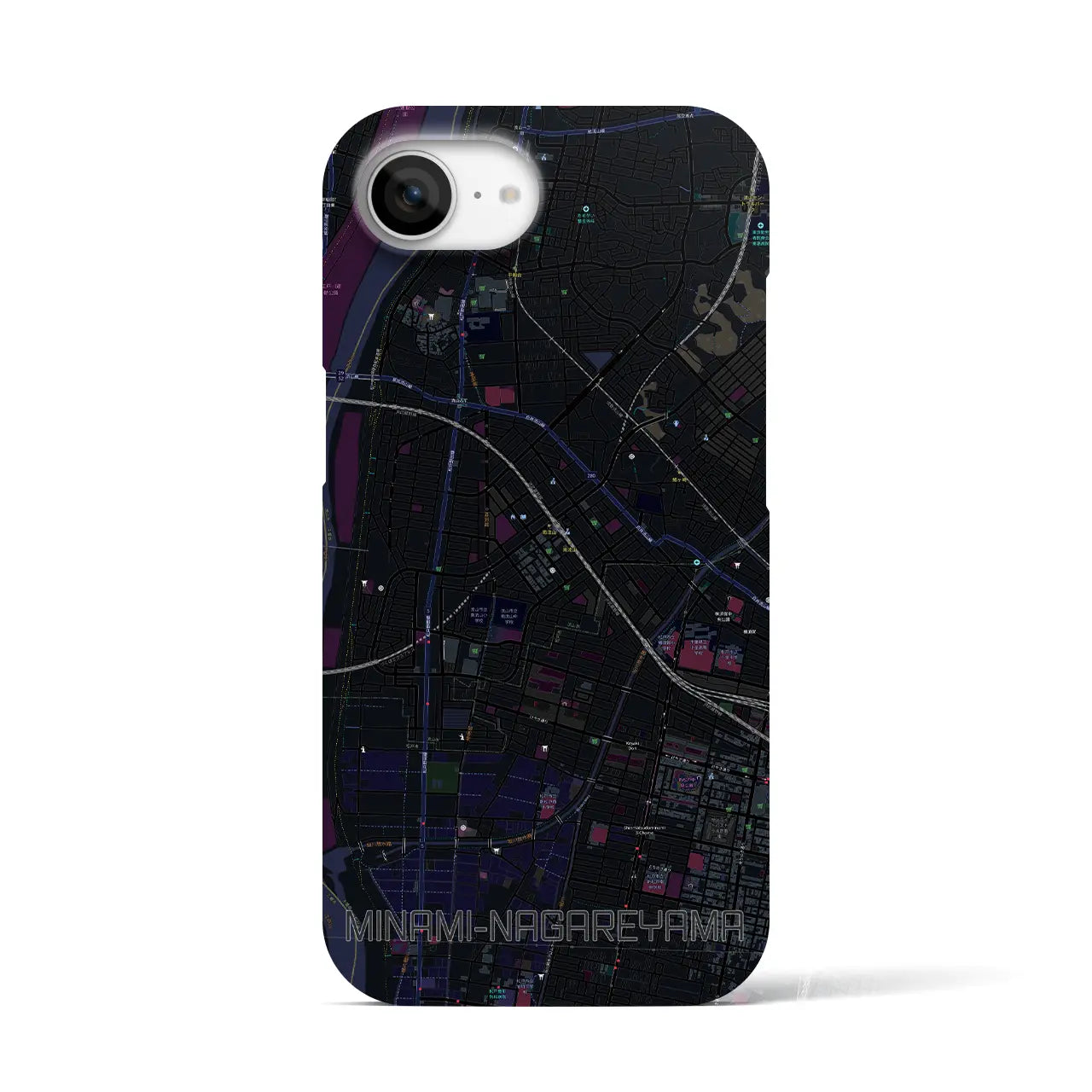 【南流山(千葉県)】地図柄iPhoneケース(バックカバータイプ)