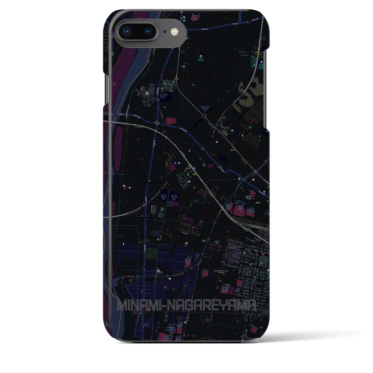 【南流山(千葉県)】地図柄iPhoneケース(バックカバータイプ)