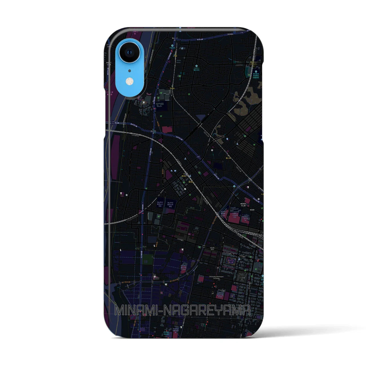 【南流山(千葉県)】地図柄iPhoneケース(バックカバータイプ)