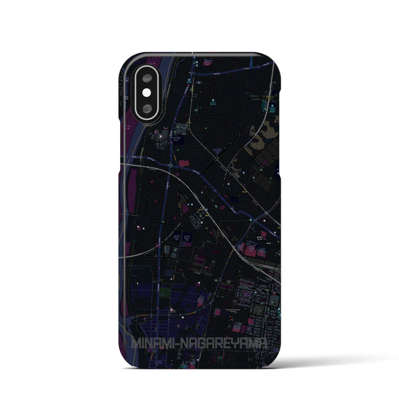【南流山(千葉県)】地図柄iPhoneケース(バックカバータイプ)