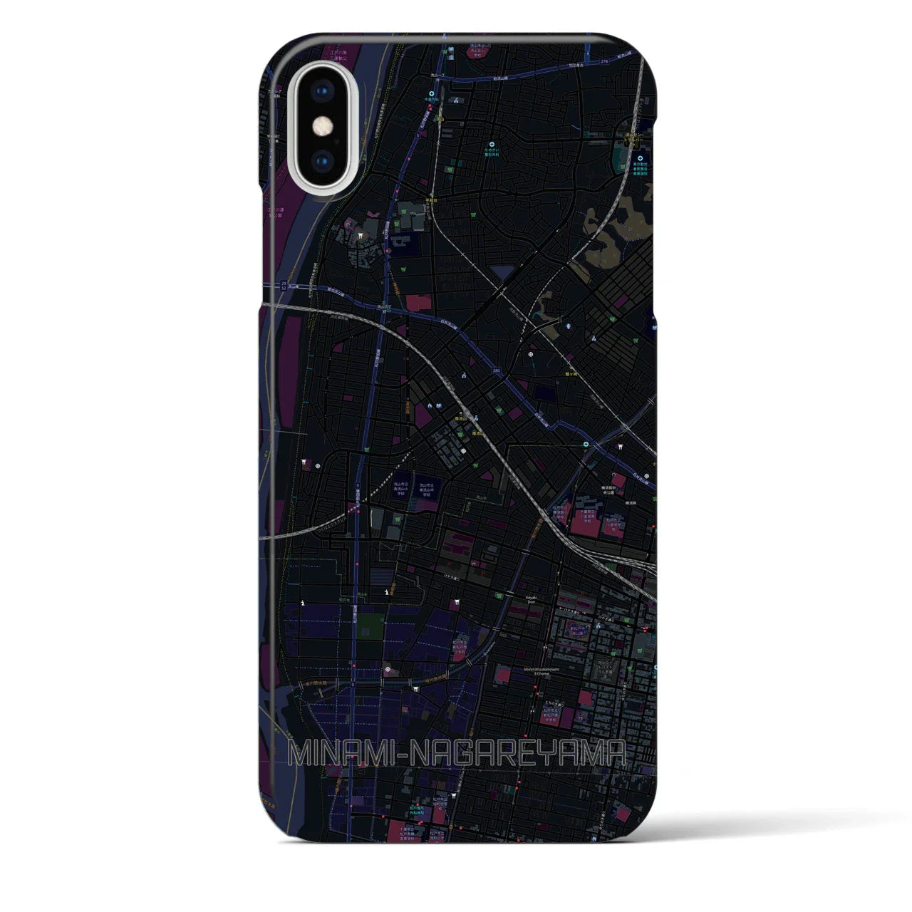 【南流山(千葉県)】地図柄iPhoneケース(バックカバータイプ)