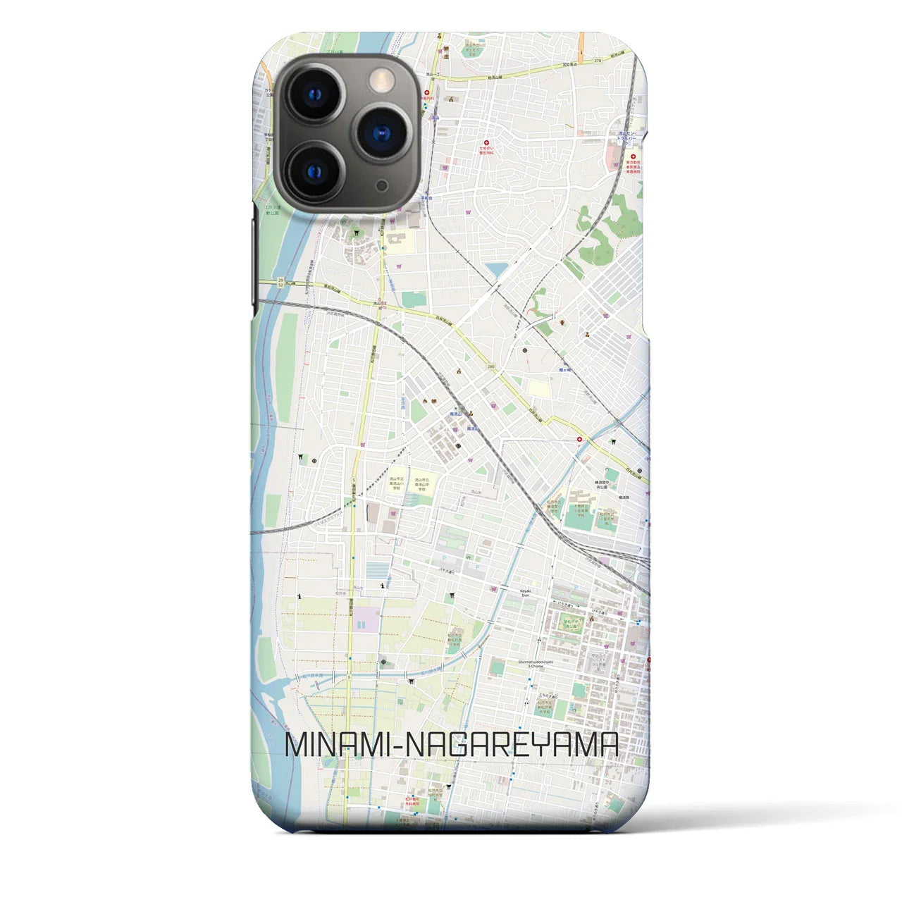 【南流山(千葉県)】地図柄iPhoneケース(バックカバータイプ)
