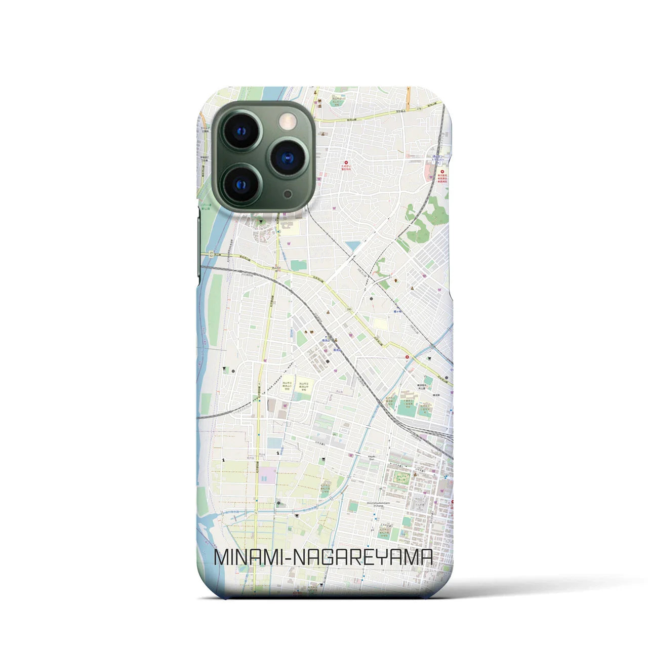 【南流山(千葉県)】地図柄iPhoneケース(バックカバータイプ)
