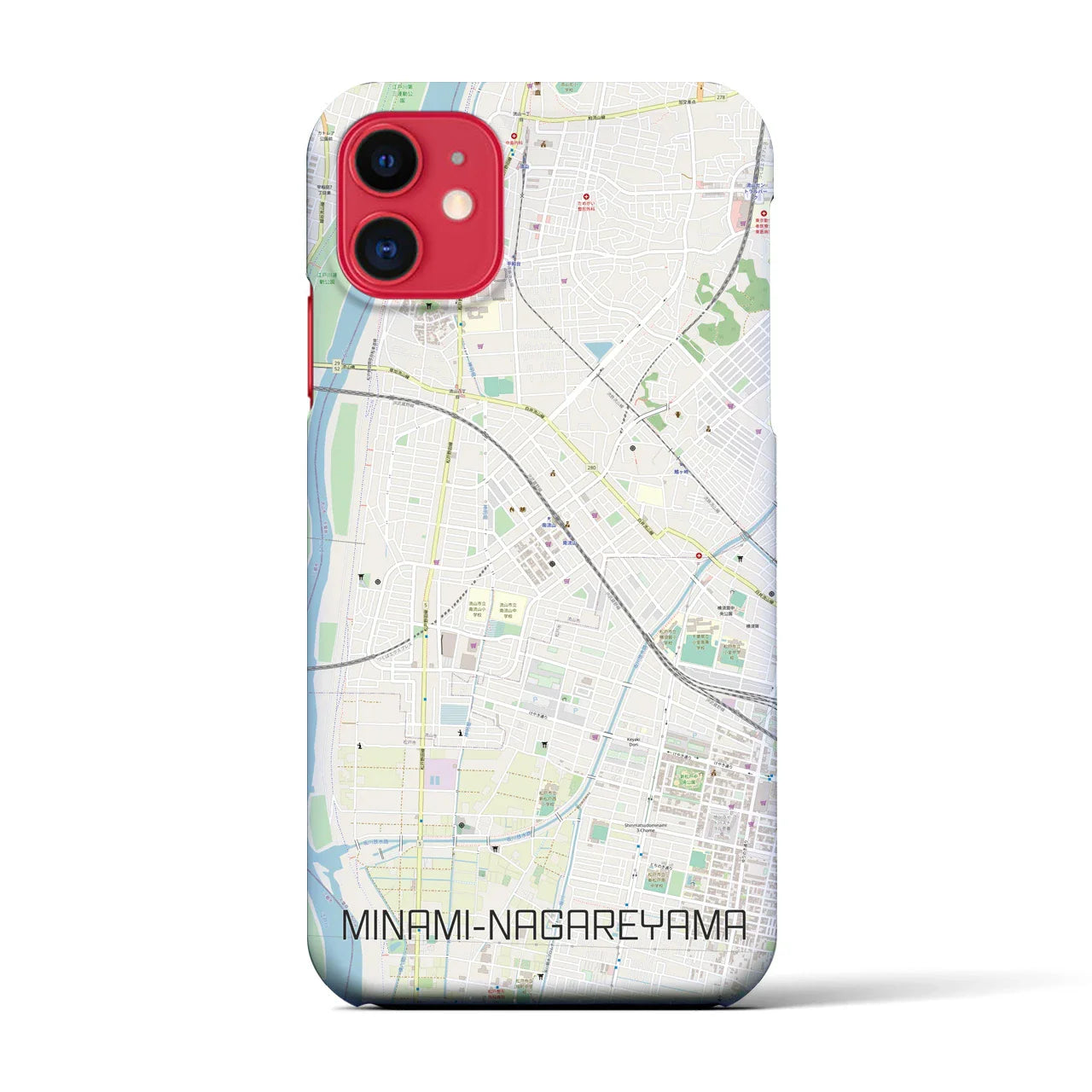 【南流山(千葉県)】地図柄iPhoneケース(バックカバータイプ)