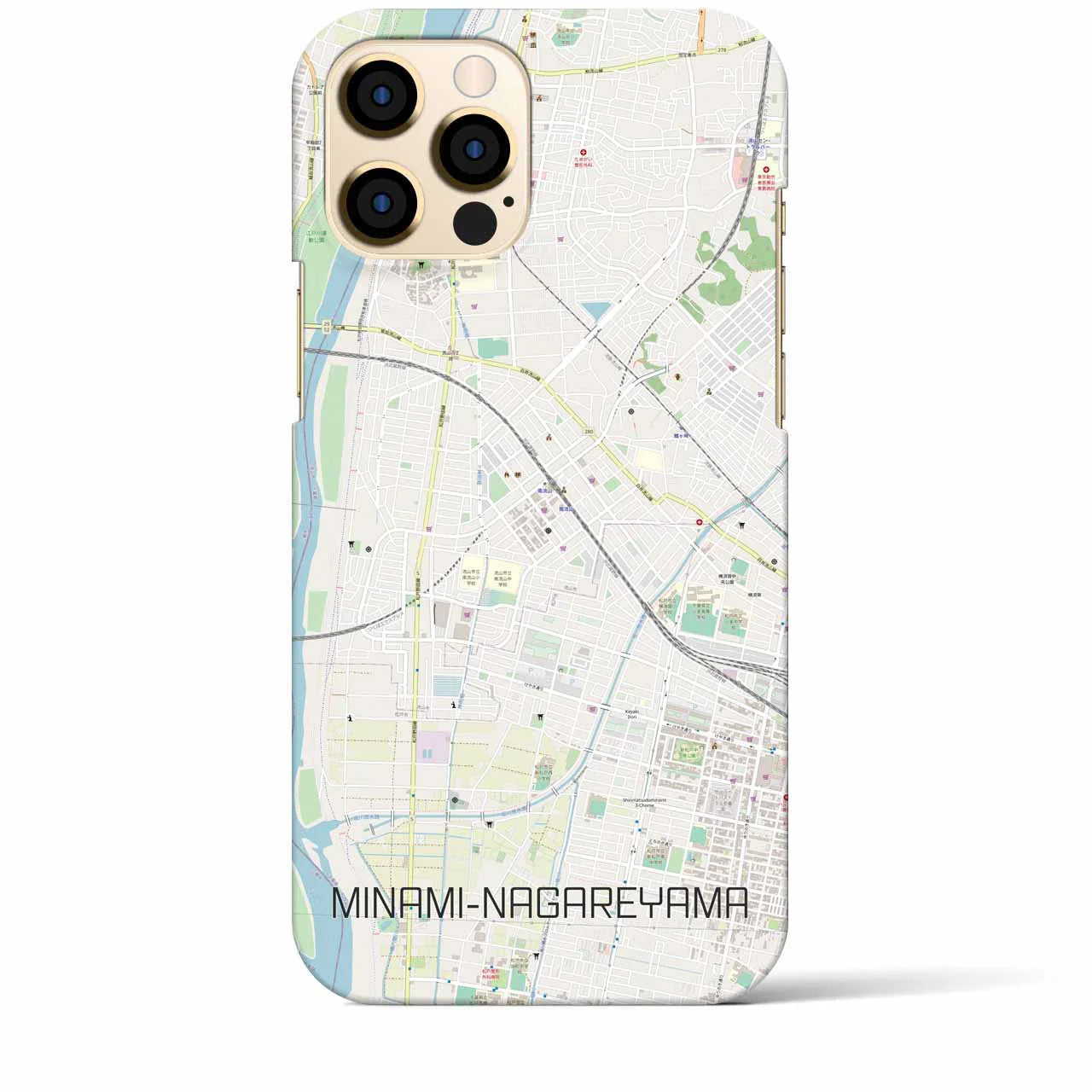 【南流山(千葉県)】地図柄iPhoneケース(バックカバータイプ)