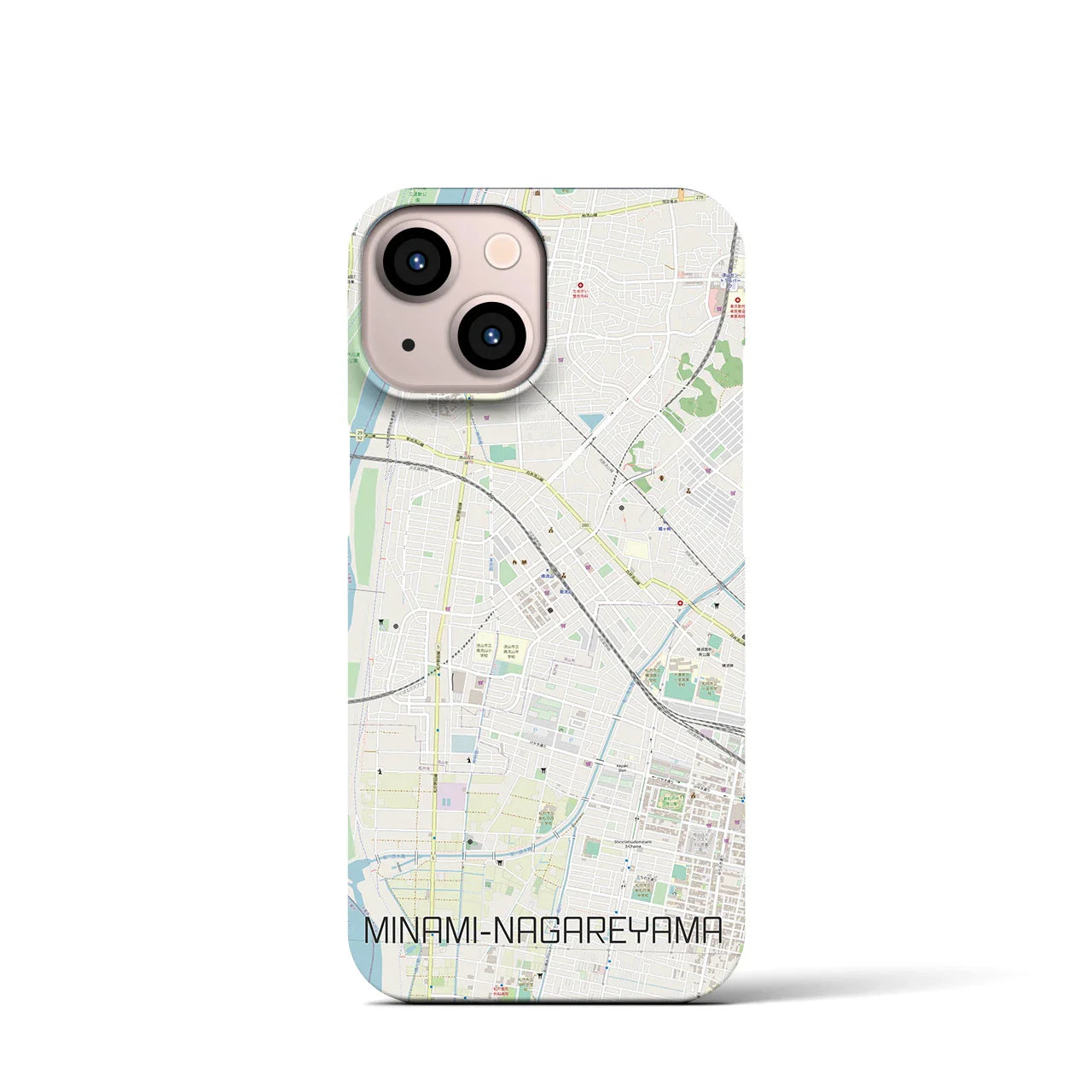 【南流山(千葉県)】地図柄iPhoneケース(バックカバータイプ)