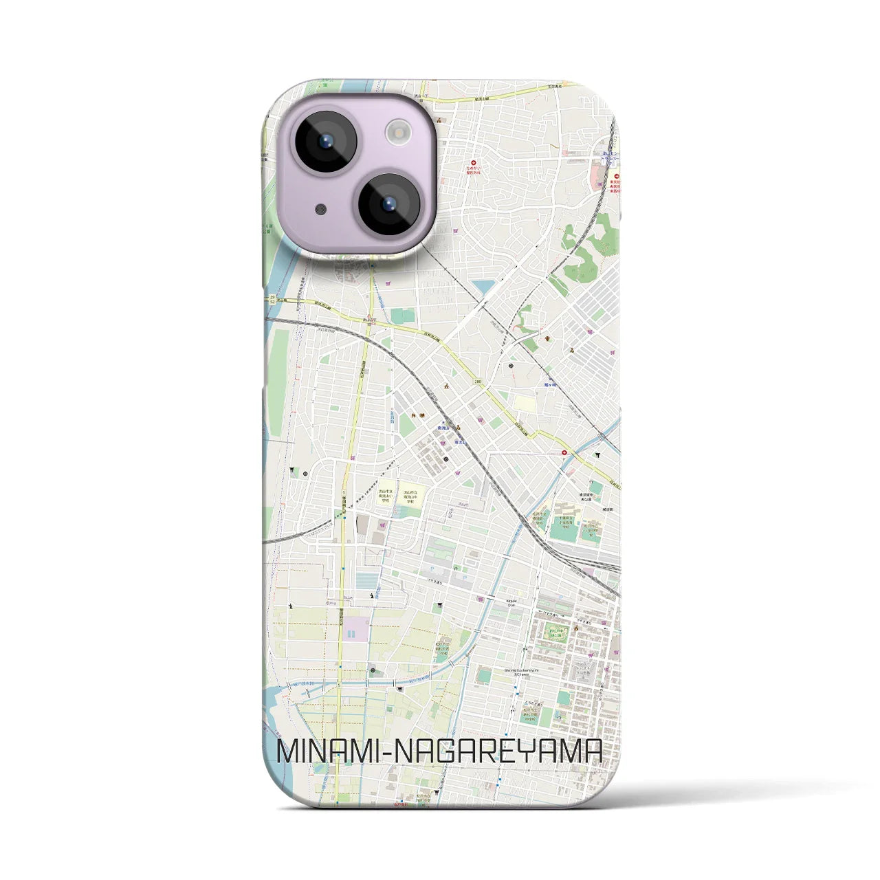 【南流山(千葉県)】地図柄iPhoneケース(バックカバータイプ)