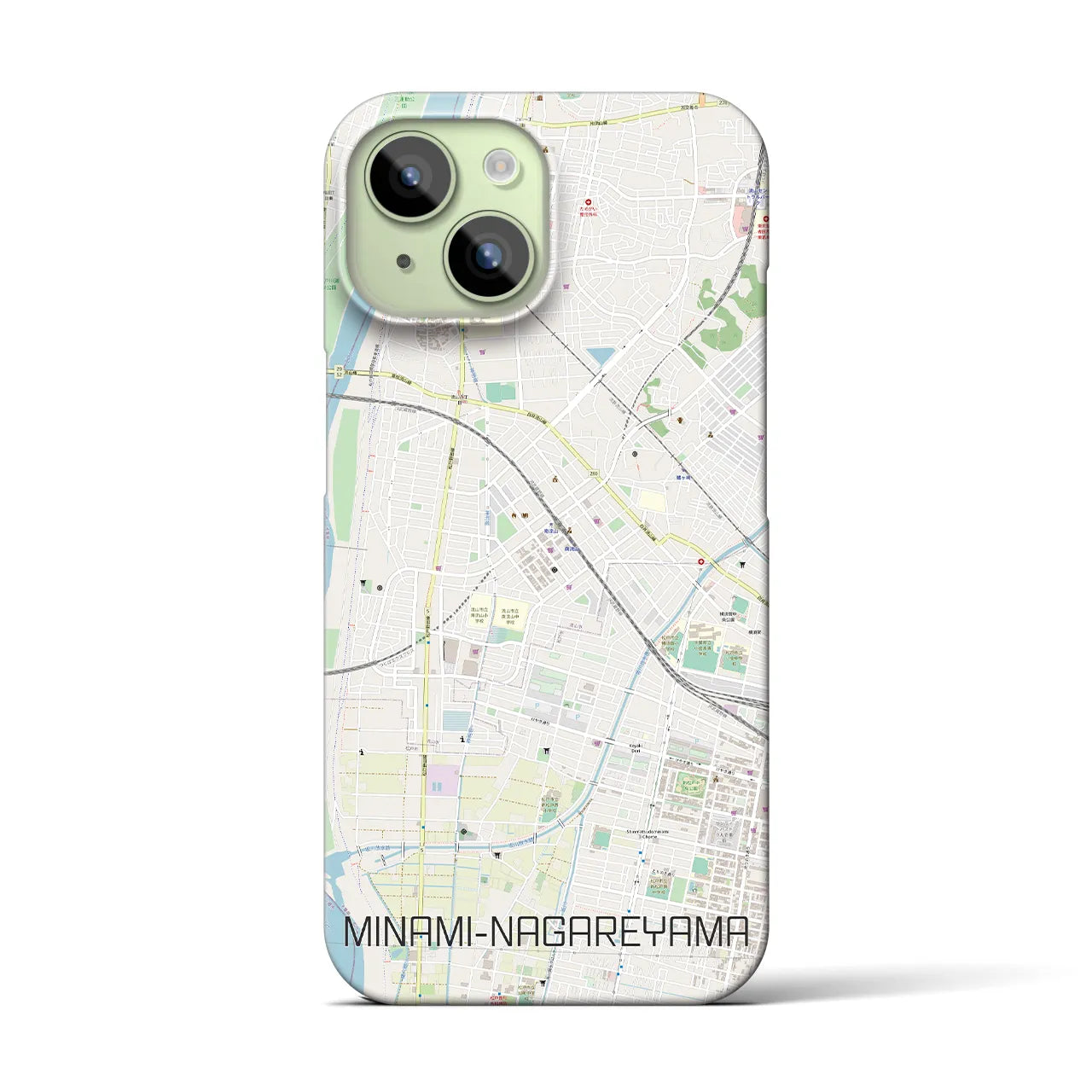 【南流山(千葉県)】地図柄iPhoneケース(バックカバータイプ)