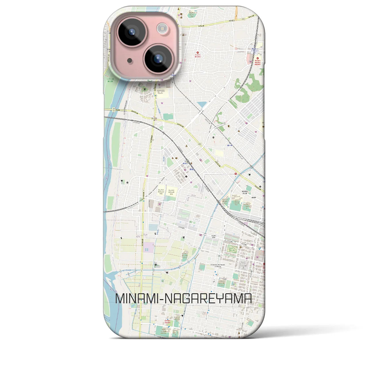 【南流山(千葉県)】地図柄iPhoneケース(バックカバータイプ)