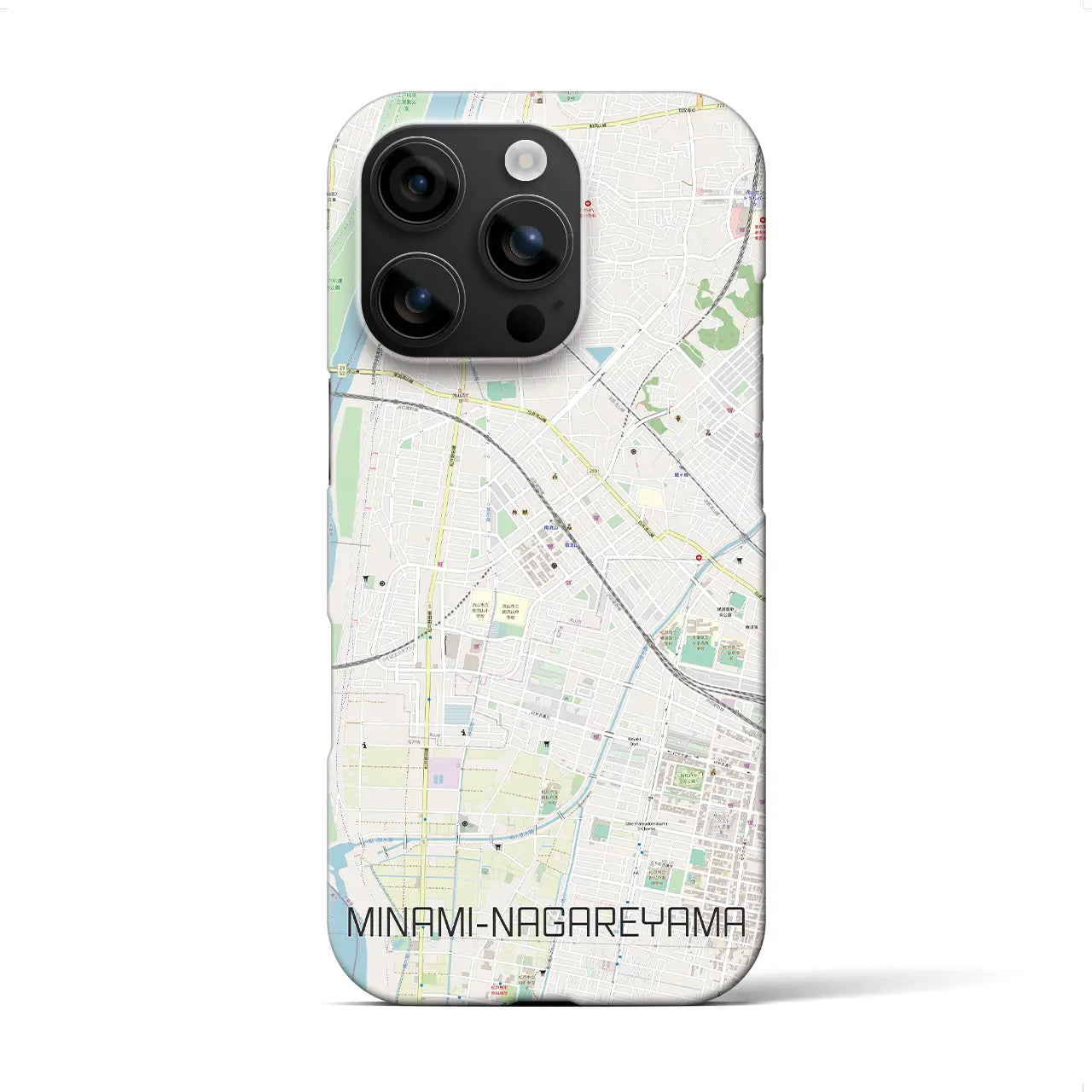 【南流山(千葉県)】地図柄iPhoneケース(バックカバータイプ)