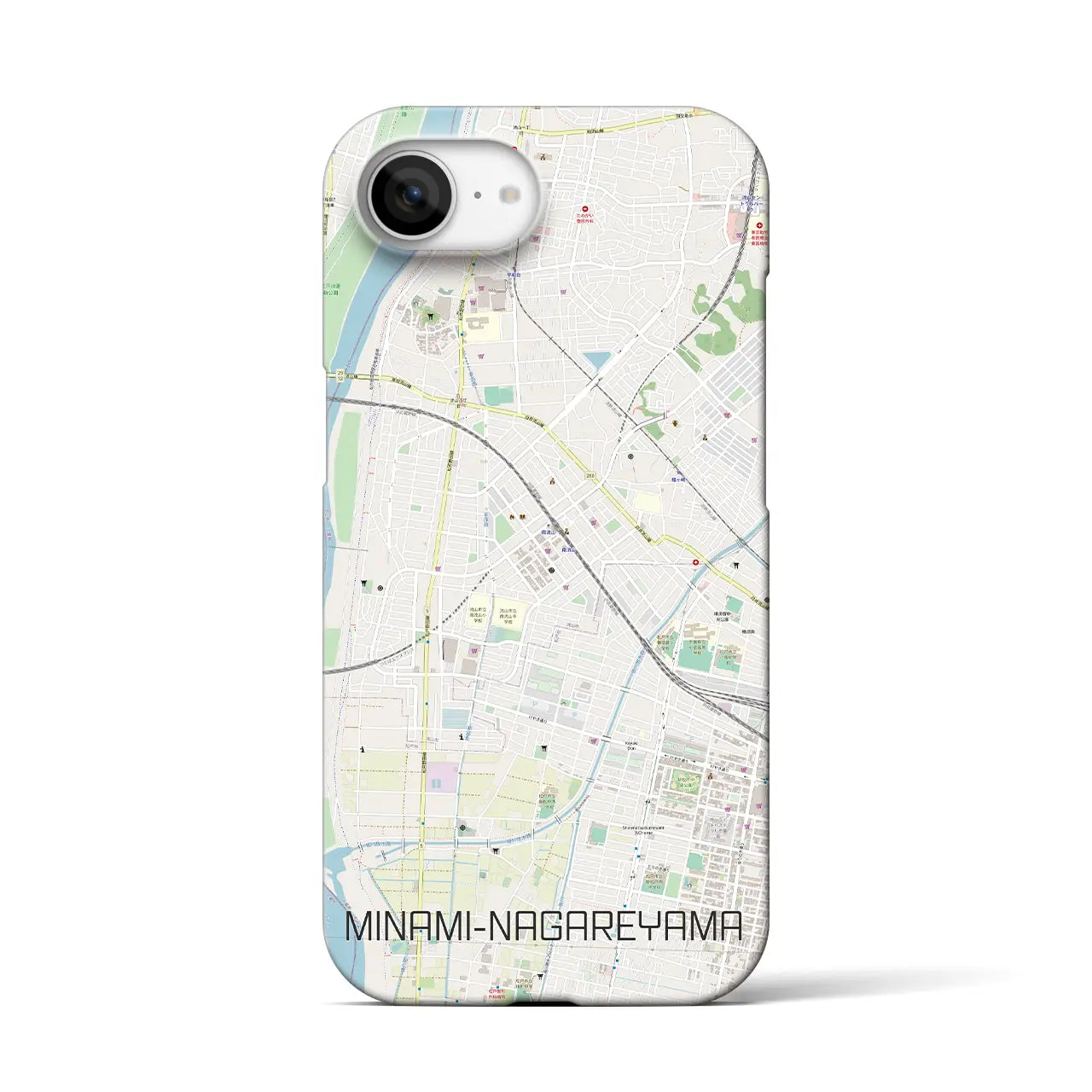 【南流山(千葉県)】地図柄iPhoneケース(バックカバータイプ)