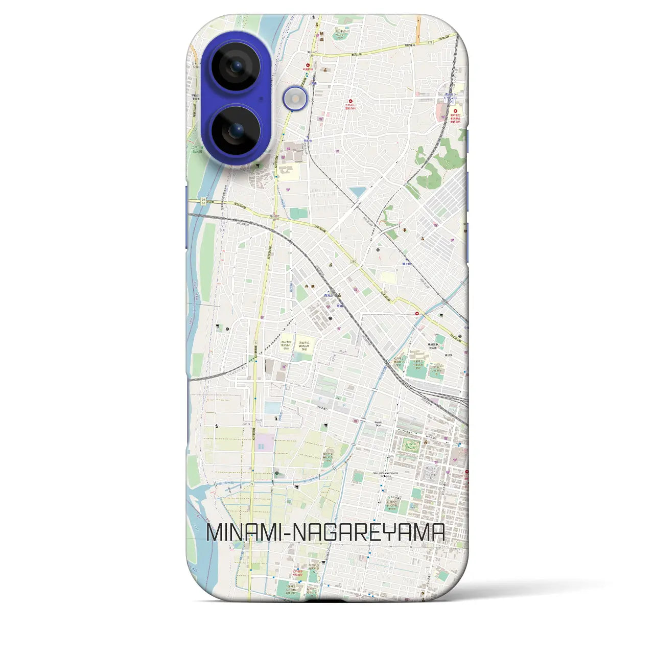 【南流山(千葉県)】地図柄iPhoneケース(バックカバータイプ)ナチュラル・iPhone 16 Pro Max 用