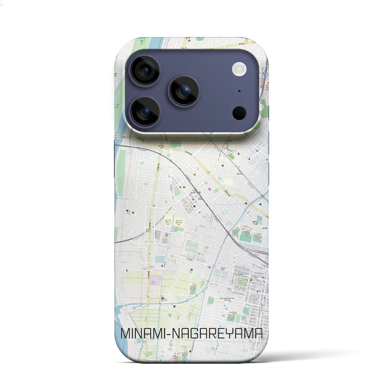 【南流山(千葉県)】地図柄iPhoneケース(バックカバータイプ)