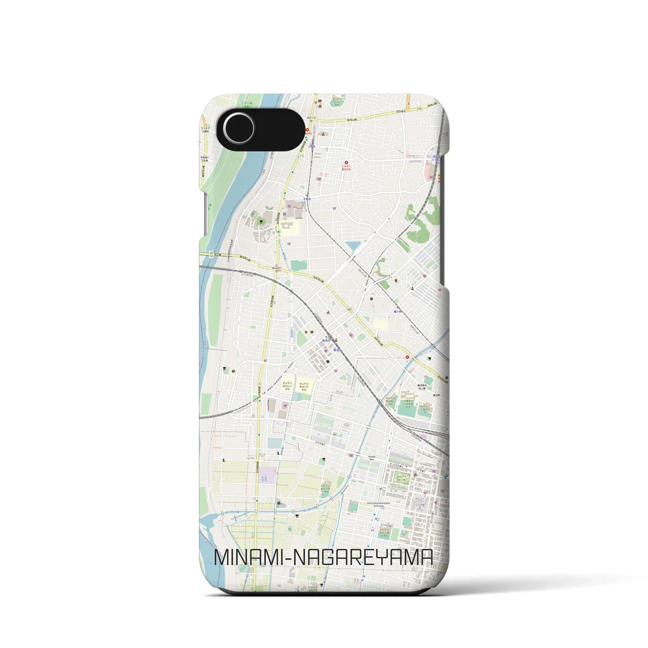 【南流山(千葉県)】地図柄iPhoneケース(バックカバータイプ)